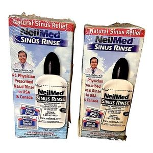 New in Packaging NeilMed Sinus Rinse Starter Kits 2 Packs! Natural Sinus Relief